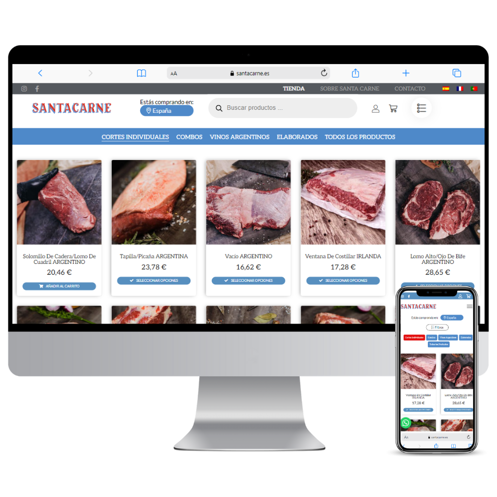 santa carne web venta de carnes